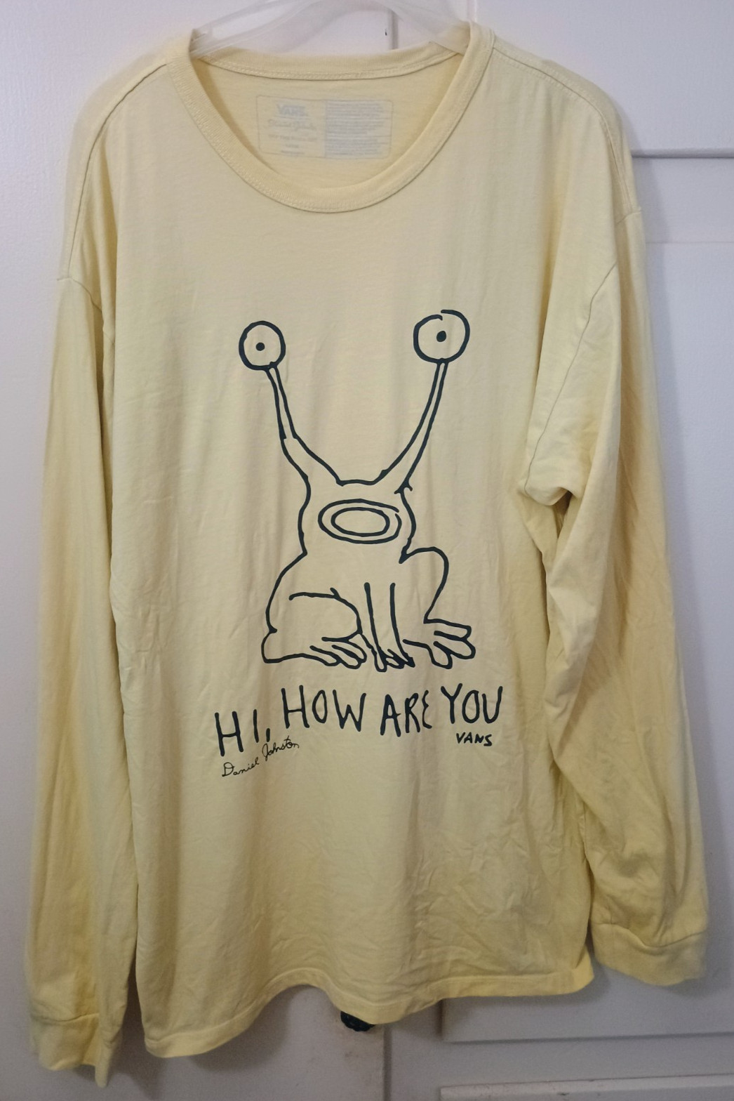 VANS x Daniel Johnston Hi How Are You T-Shirt MENS L Kurt Cobain Nirvana Grunge