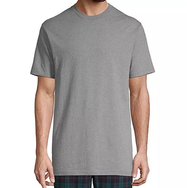 Stafford 3-Pack Men’s 100% Cotton Heavy Weight Crew-Neck T-Shirt Black/Gray