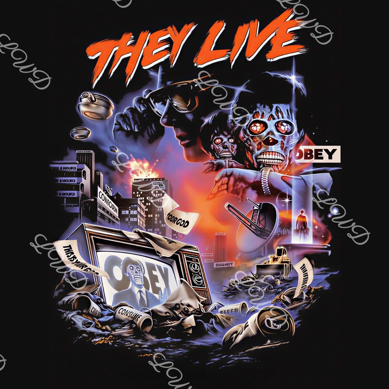 They Live Movie T-Shirt | 80’s Cult Horror Sci-Fi Graphic Tee | John Carpenter