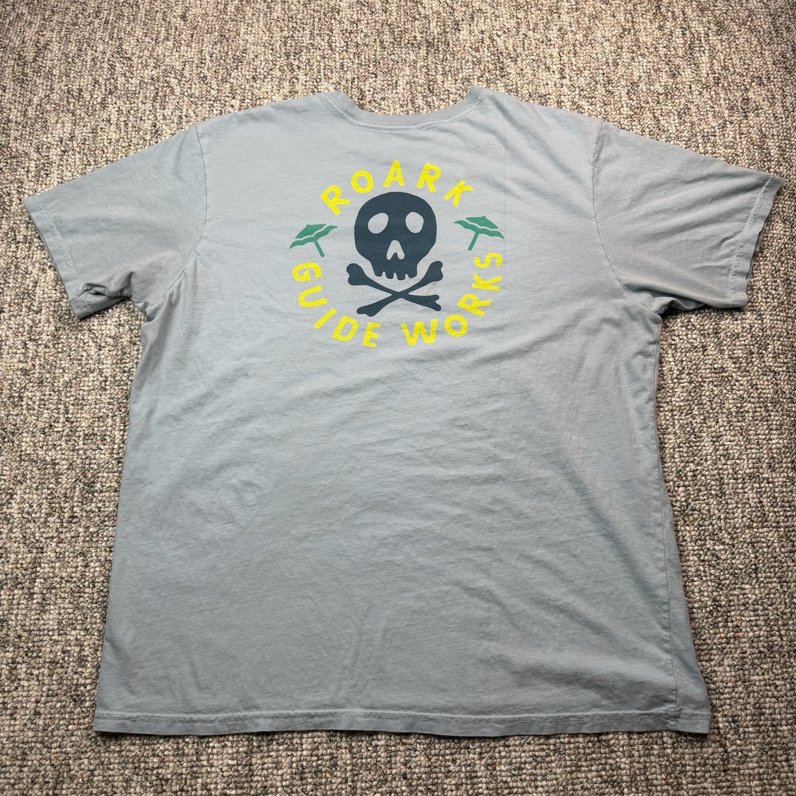 Roark Shirt Mens XL Guideworks Skull Crew Neck Premium Tee Blue – READ