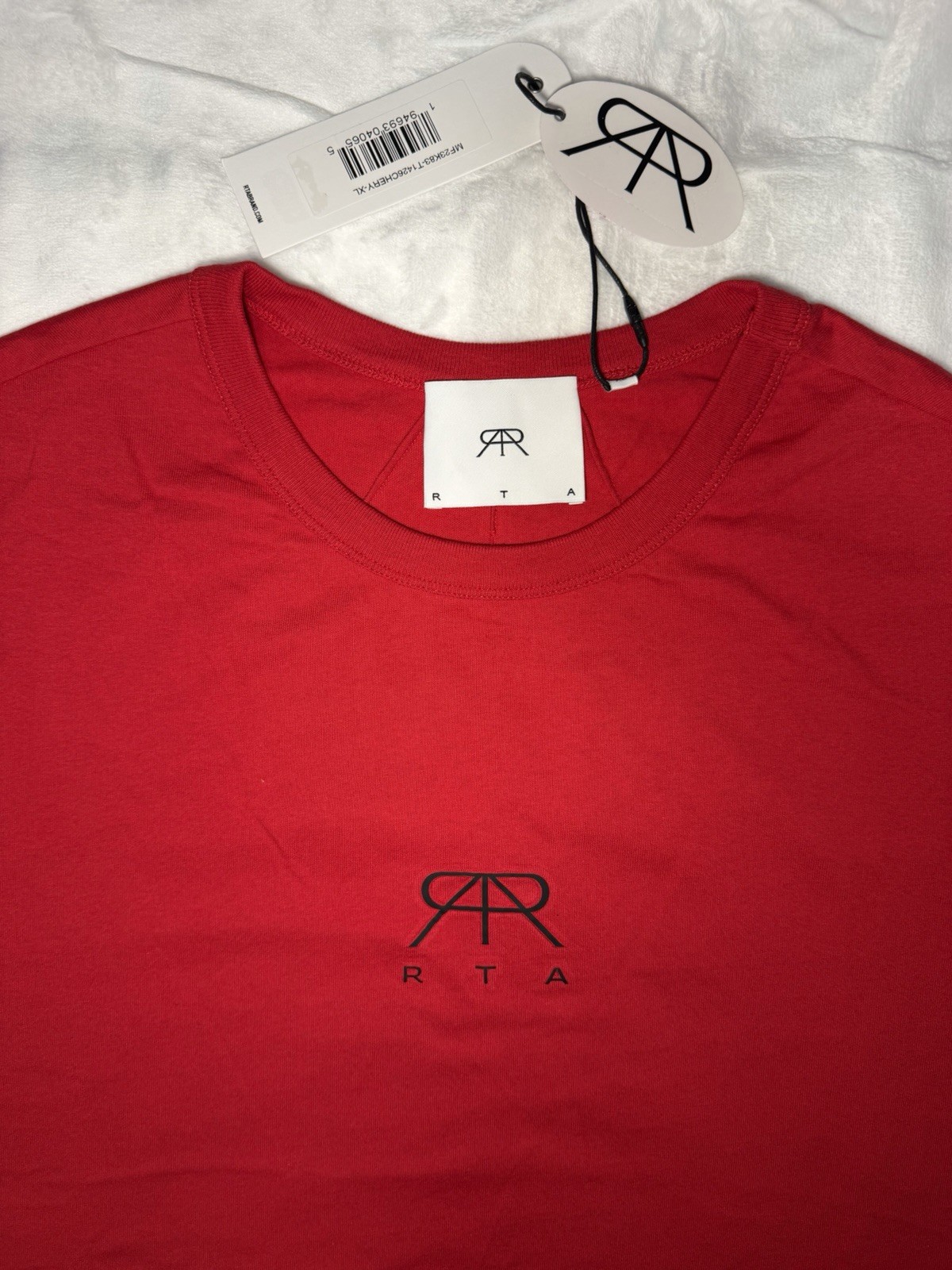 NWT Men’s RTA Cherry Red Oversize Drop Shoulder Tee – XL
