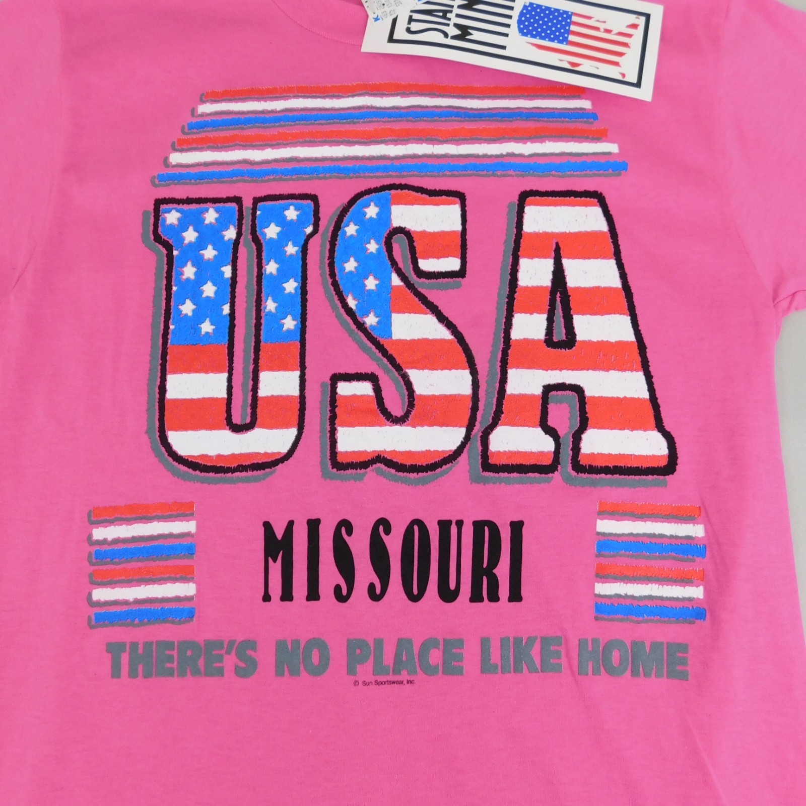 2pc Sun Sportswear Single Stitch Vintage T-Shirts USA St. Louis, Missouri #4236