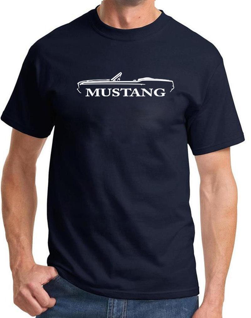 1967 1968 Ford Mustang Convertible Classic Outline Design Tshirt NEW COLORS