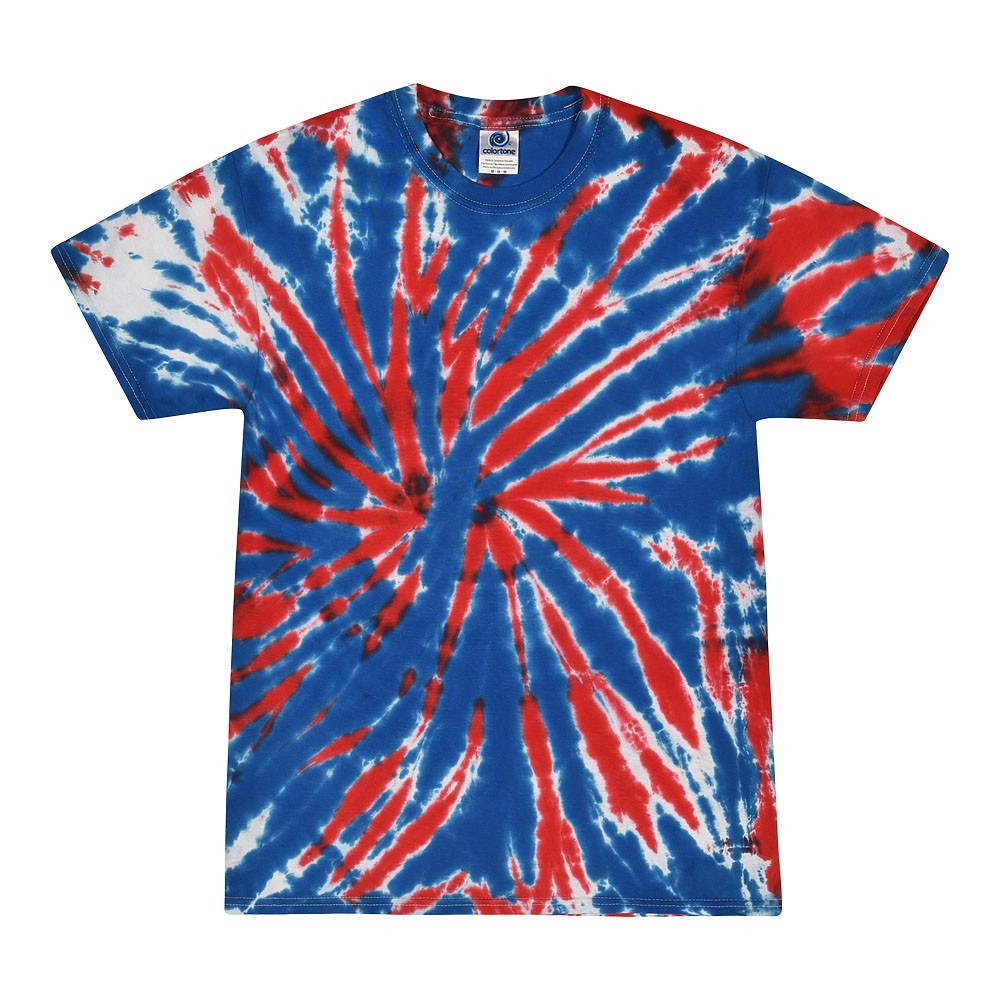 Tie Dye T-Shirts Multi-Color Kids & Adult 100% Cotton Colortone