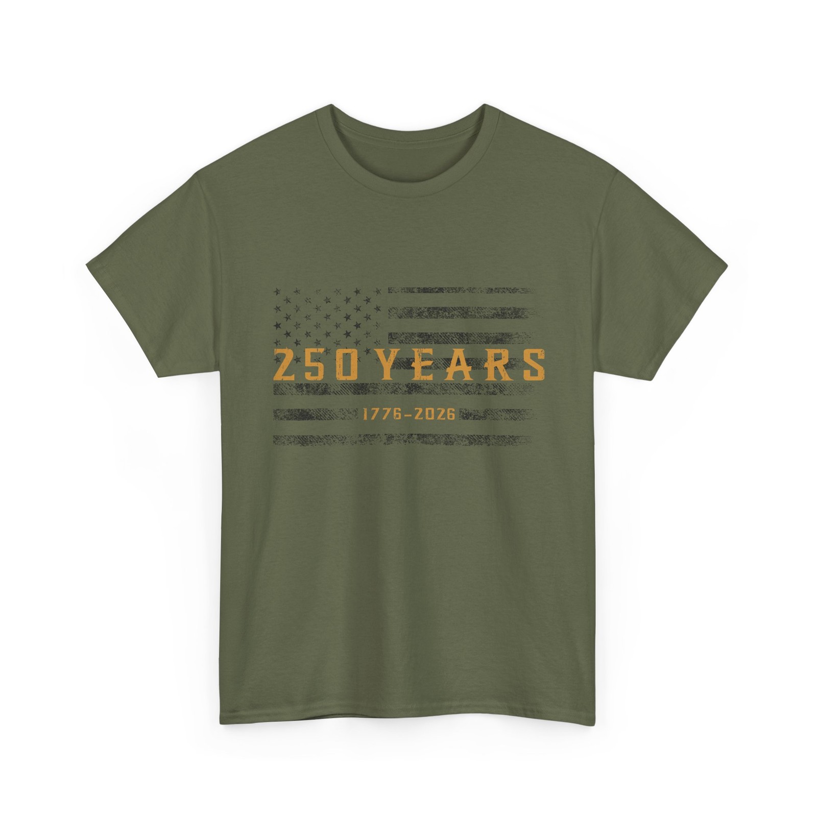 Distressed American Flag 250 Years Tee | 1776-2026 Anniversary Men Funny Tshirt