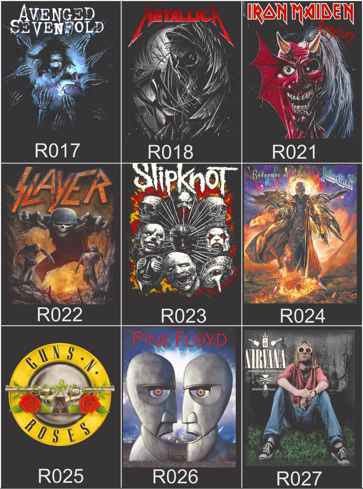 Lot of 3 Mens Rock Band Graphic T-Shirts Music Tee Bundle Concert Tour Shirts