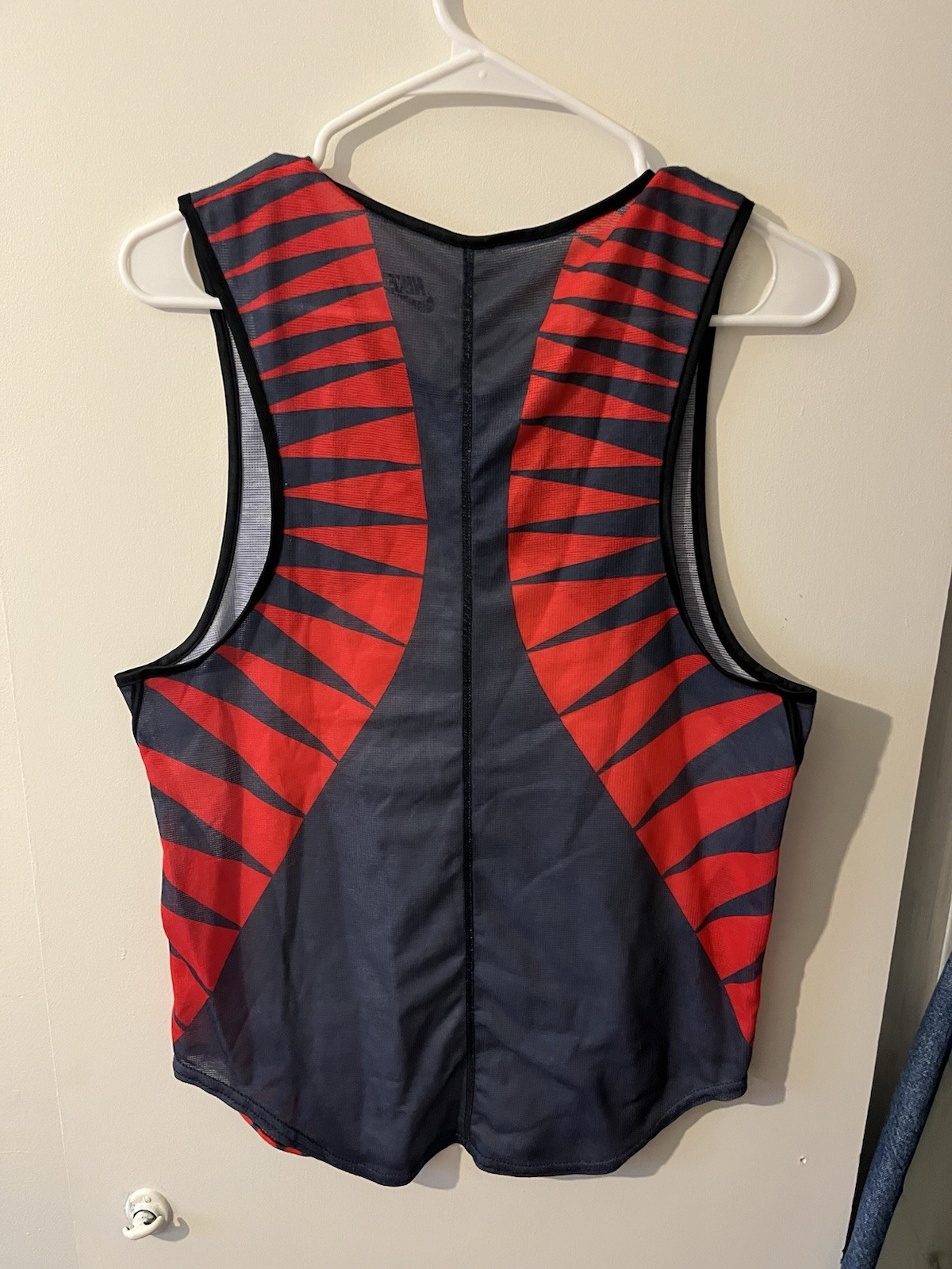Vintage 80s 90s Nike Running Muscle Shirt Tanktop Center Swoosh Colorblock Sz M