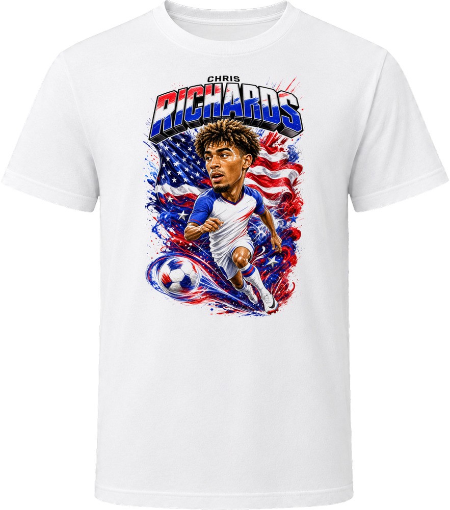 Chris Richards United States Soccer Caricature 2026 World Cup T Shirt
