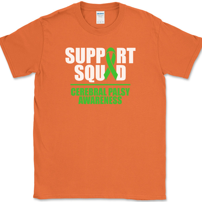 SUPPORT SQUAD Cerebral Palsy Awareness T-Shirt Fund Raiser Group Tee