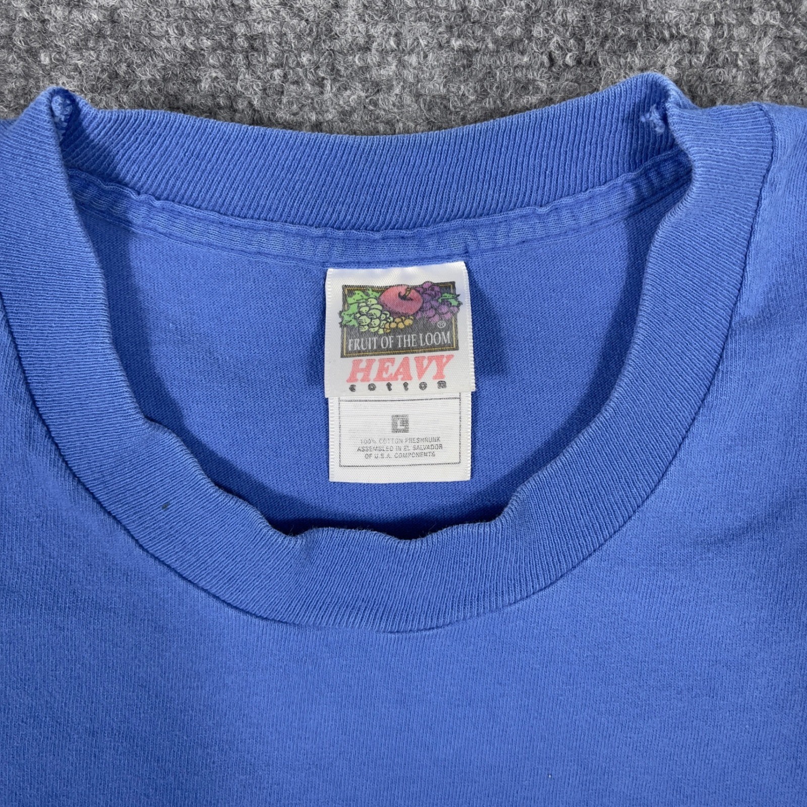 Greek Character Moods Expression Graphic Tee Mens L Blue 1999 Vintage