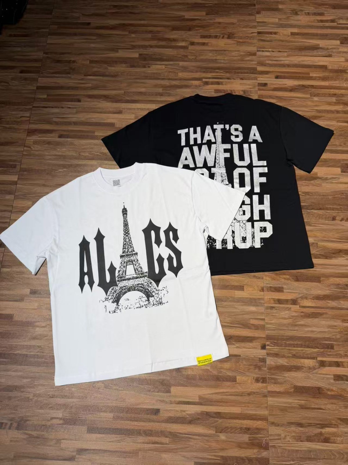S-M-L-XL THAT’S A AWFUL LOT OF COUGH SYRUP T-shirt White & Black
