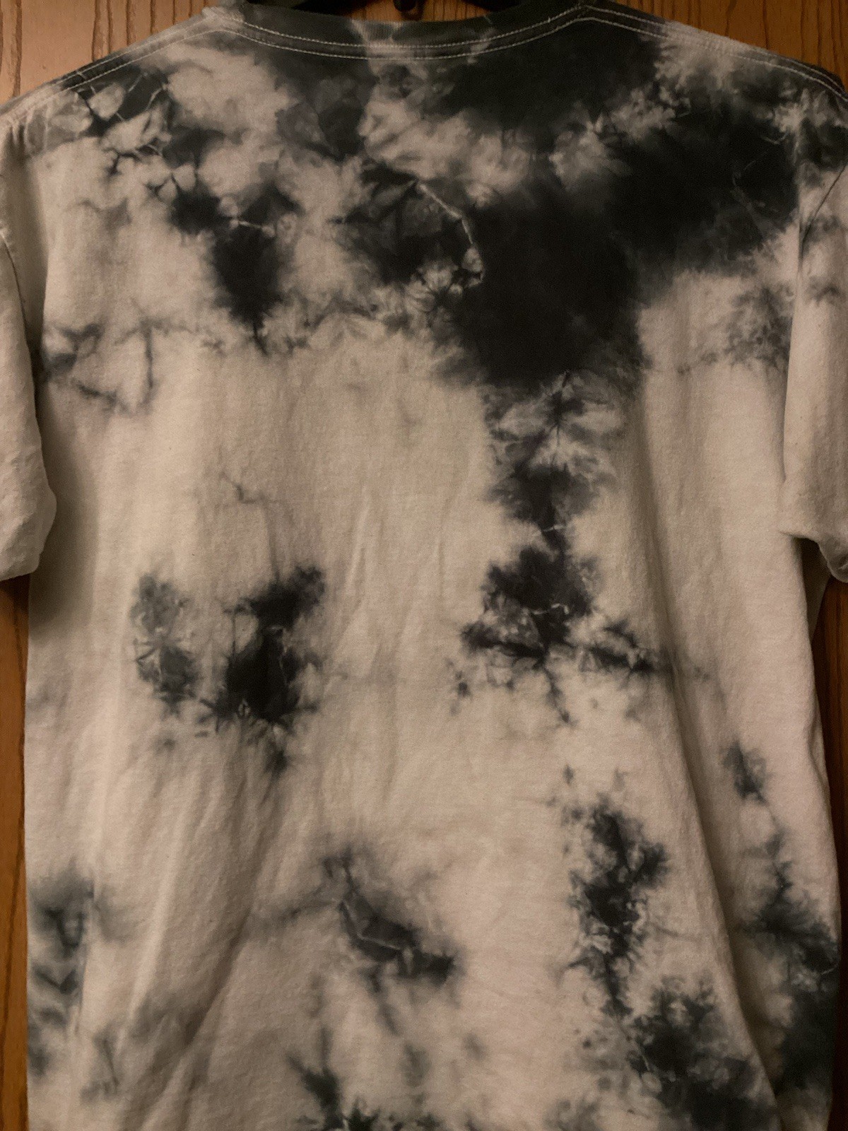 AC/DC – “Back In Black” – Blue & White Tie Dye Style Shirt – XL