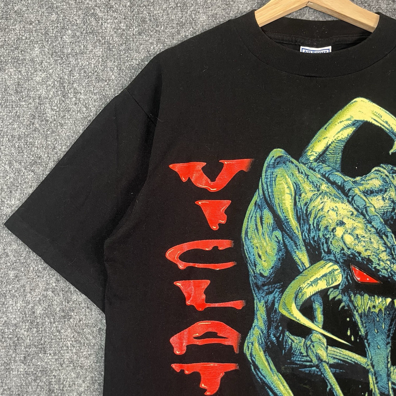 Vintage 1997 Todd McFarlane Spawn Violator Comic T-Shirt Black L USA Reflective
