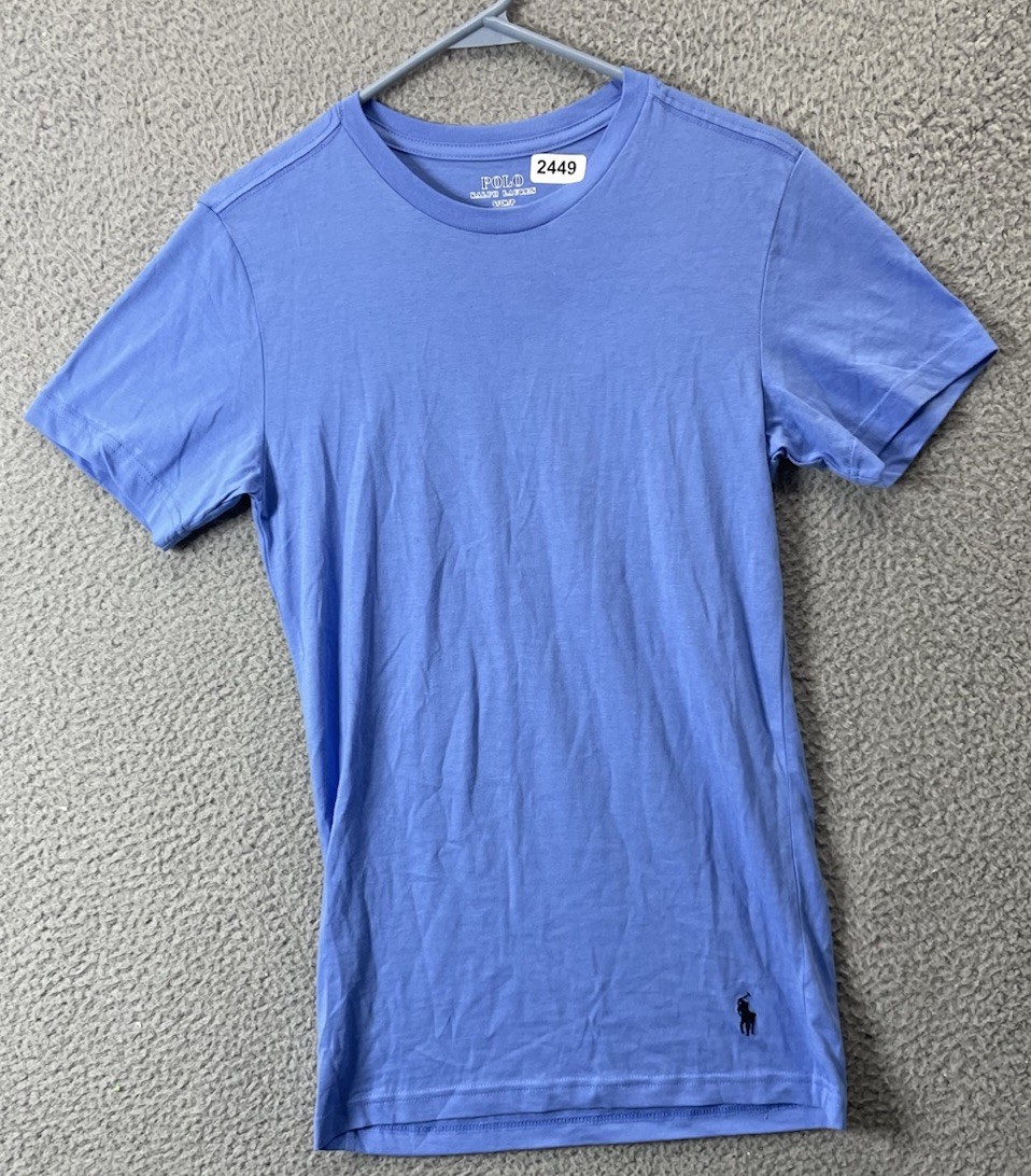 🔥 Polo Ralph Lauren • Men’s Blue Slim Fit Crew-Neck T-Shirt • Size S