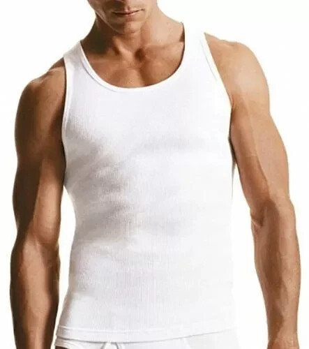 6-12 Pieces Men Tank Top 100%Cotton Ribbed White A-Shirt Wife Beater Undershirts