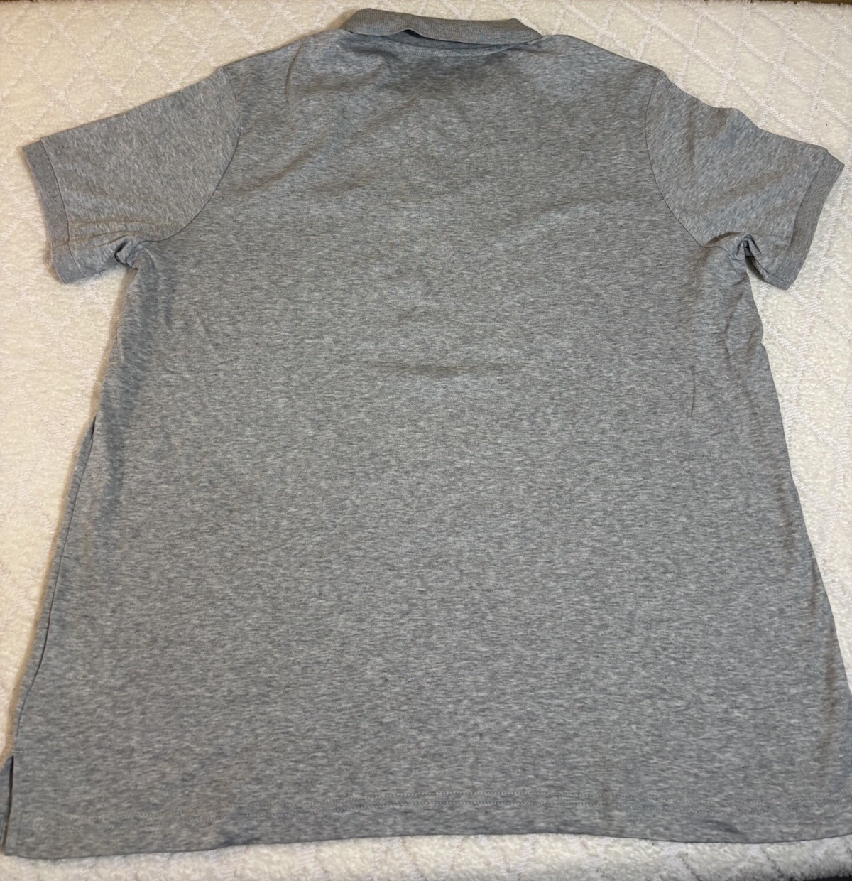 New Disney Parks Club 33 Embroidered Logo Gray Modern Fit Polo Shirt Men Size XL