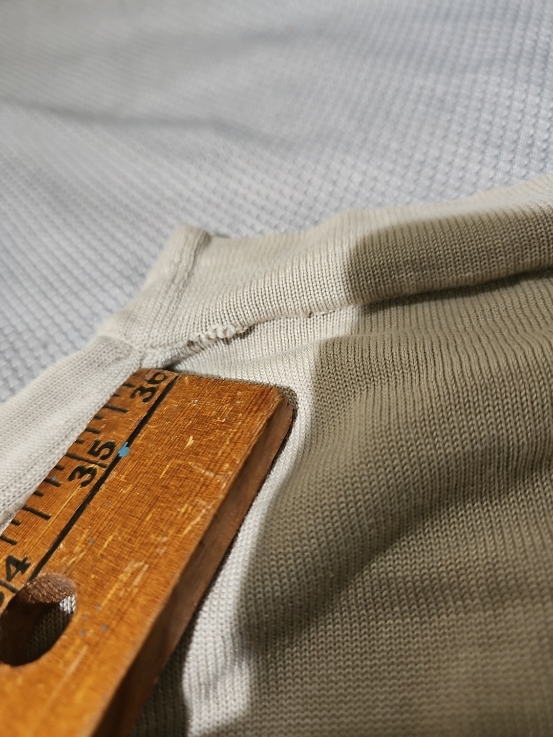 Johnston Murphy Shirt Mens XL Beige Silk Ribbed Raglan Sleeve Casual Luxury Tee