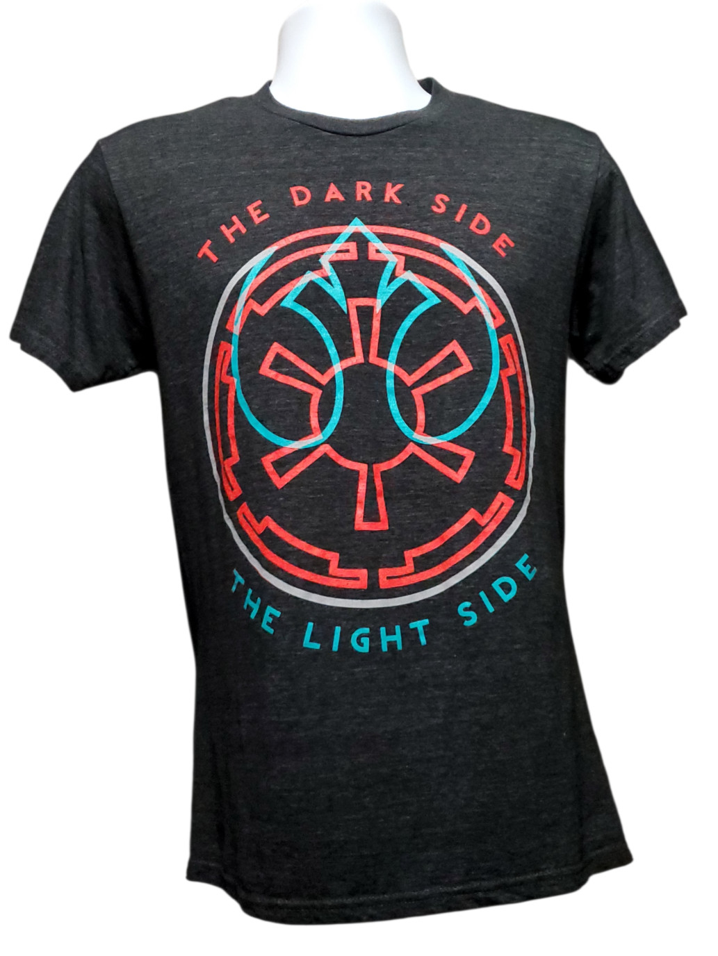 Star Wars – Dark Side Light Vintage Poly Cotton Rayon T-Shirt Men’s Small Black