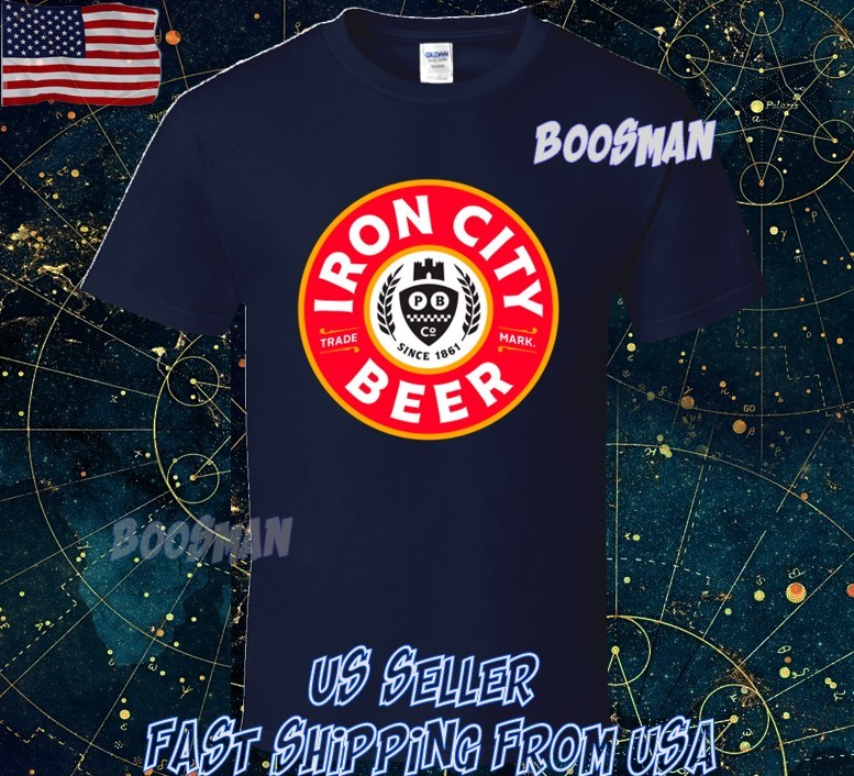 HOT SHIRT NEW IRON CITY BEER LOGO FUNNY T-SHIRT USA UNISEX SIZE S-5XL