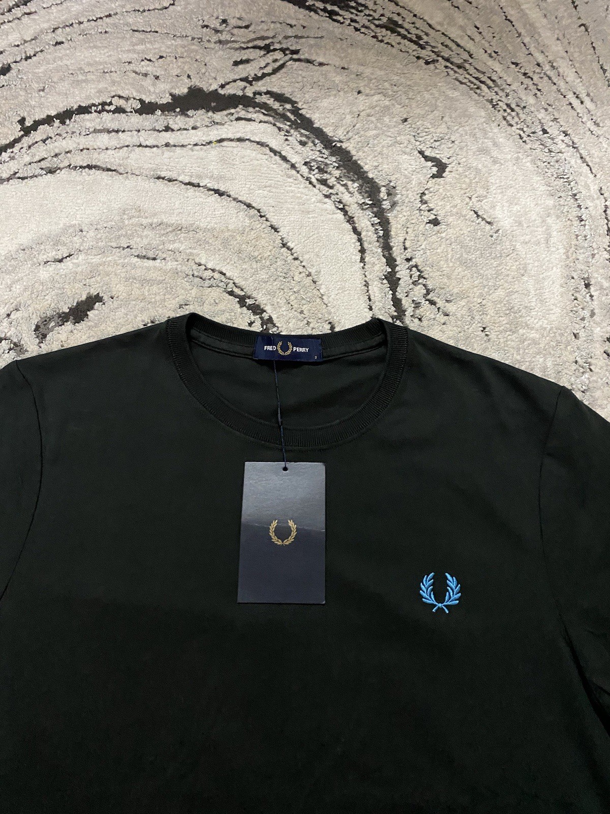 Fred Perry Crew Neck T-shirt Night Green Ocean BNWT Size Small Men’s 213717