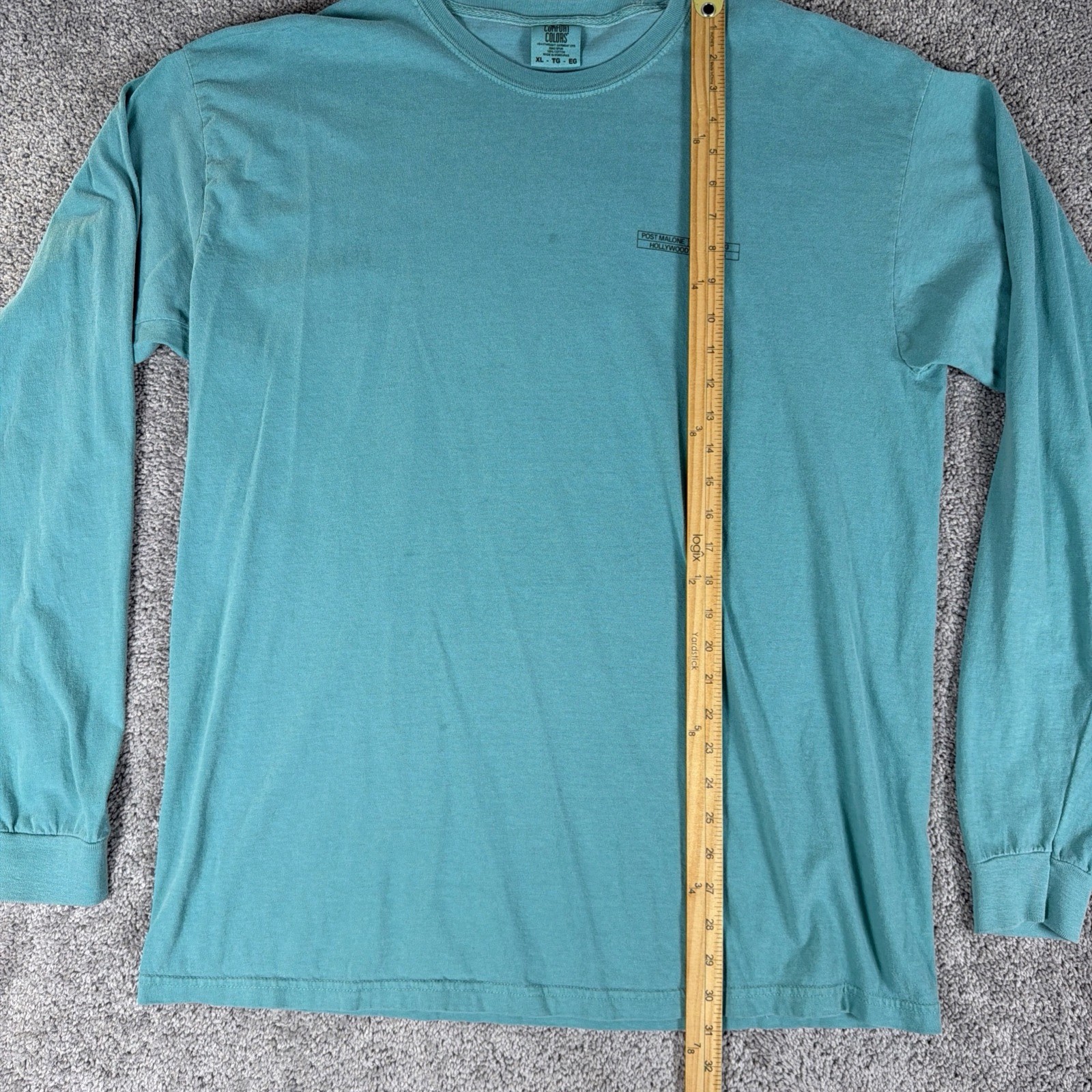 Post Malone Hollywoods Bleeding Tour Shirt Mens XL Turquoise Long Sleeve 2020