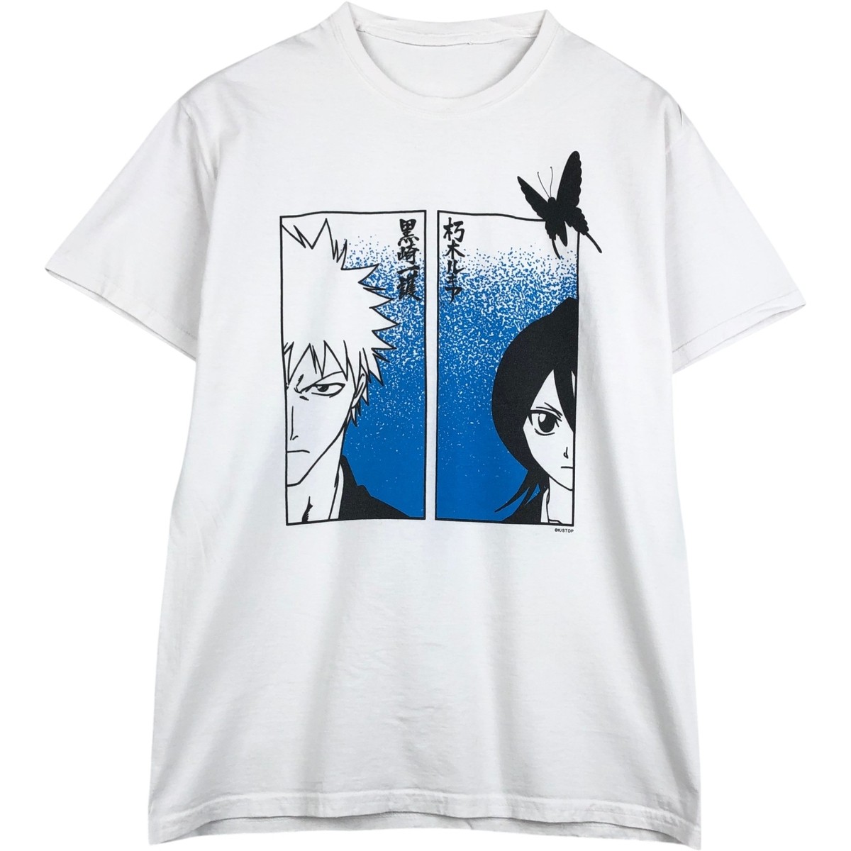 Used BLEACH anime character print T-shirt men’s size M (approx.)