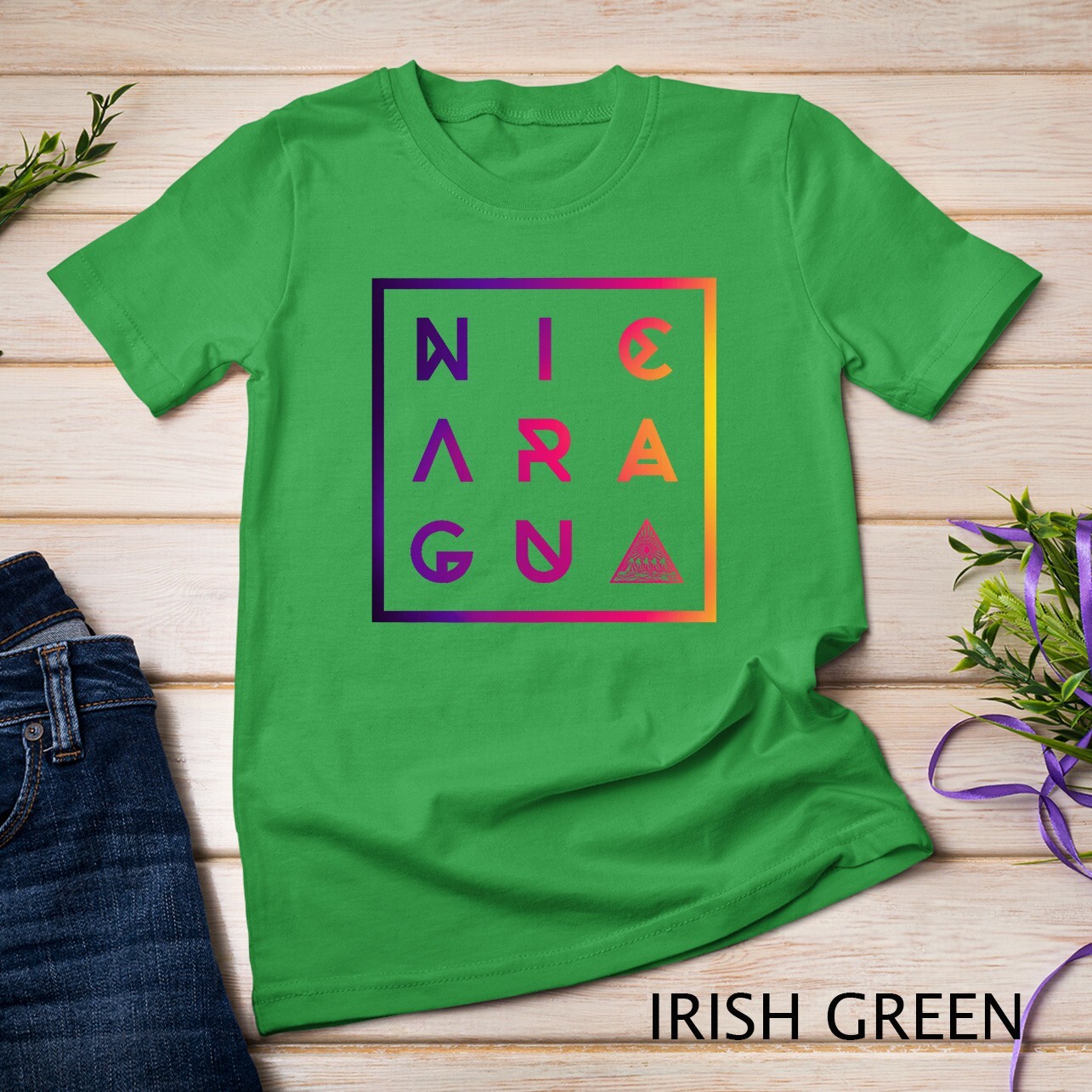 Colorful Geometric Nicaragua Premium T-Shirt Unisex T-shirt