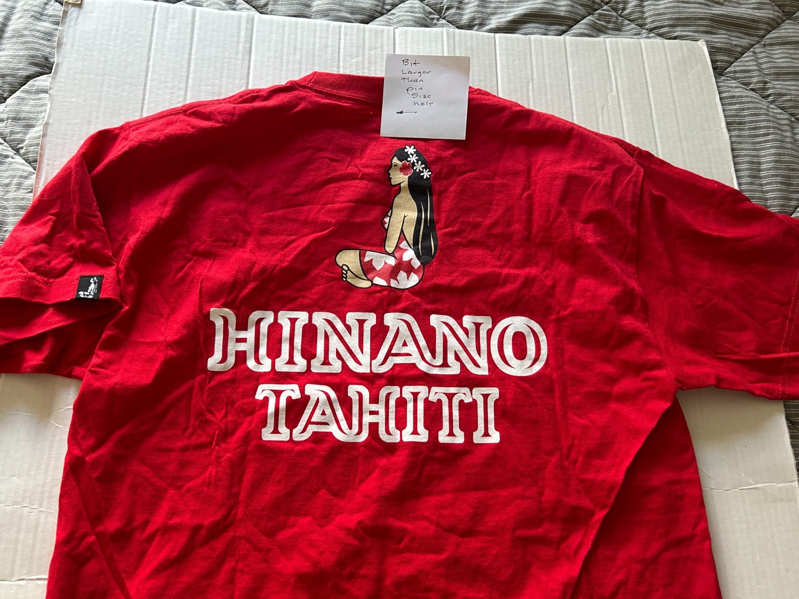 HINANO TAHITI TAHITIAN GIRL SIZE L RED SHORT SLEEVE T-SHIRT…SEE DESCRIPTION