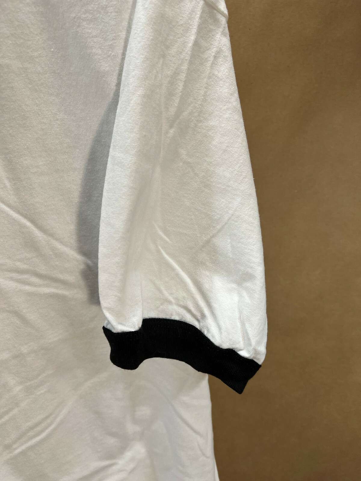 BLANK IMPACT Merchandising White & Black Ringer T-Shirt Size XL NOS