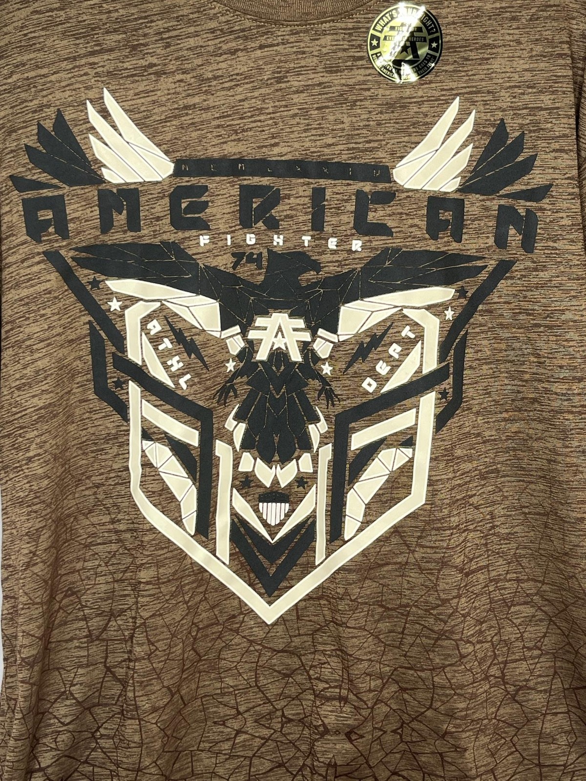 American Fighter Shirt Mens 2XL Brown Hertford S/S Eagle Graphic Tee NEW