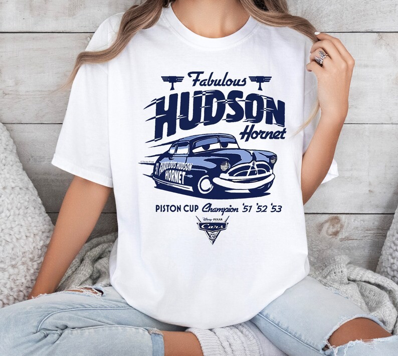Disney T-Shirt Fabulous Hudson Hornet Cute Unisex #4