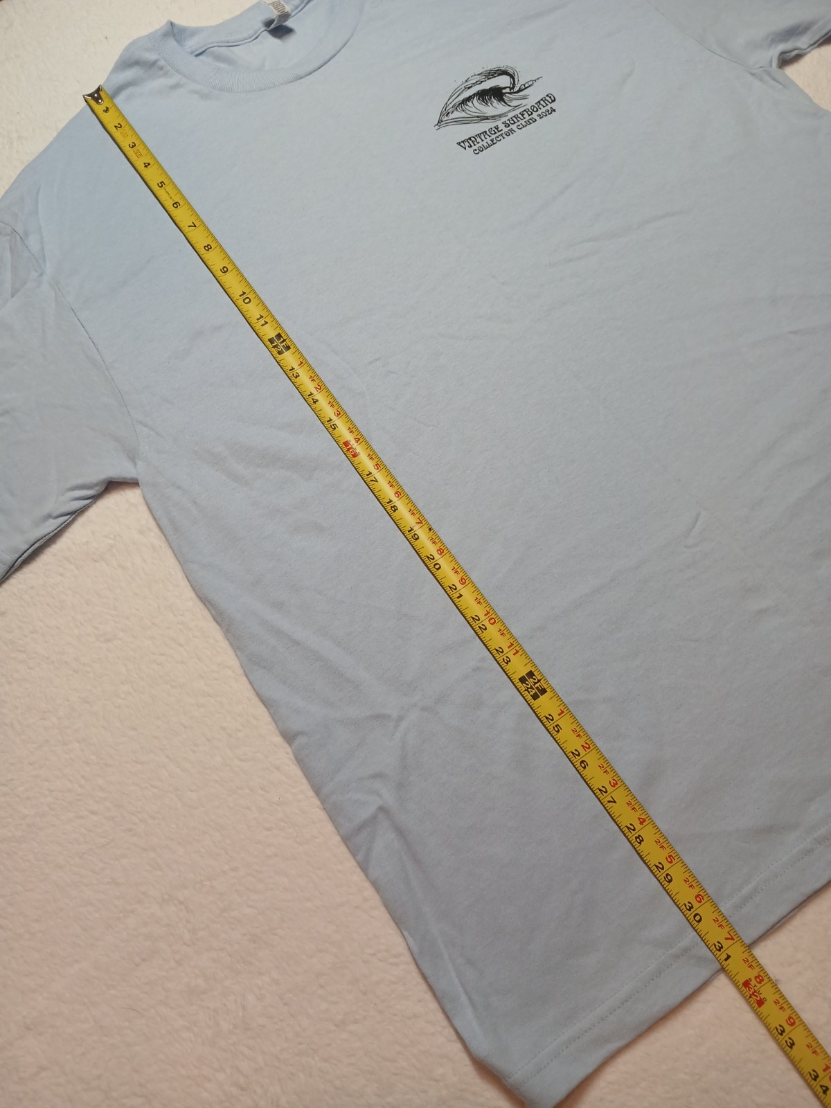 2024 Vintage Surfboard Collector Club XL Shirt American Apparel 1301 Light Blue