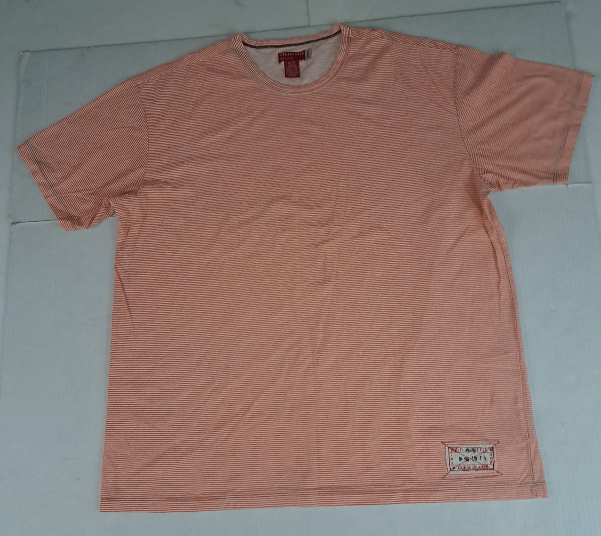 Vintage Guess Jeans 1981 Orange Striped X-Large Y2K Shirt