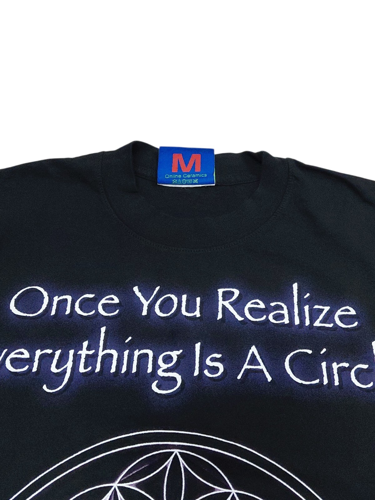 Online Ceramics “Everything Is A Circle” Black T-Shirt Sz Medium *Sold Out* NWOT