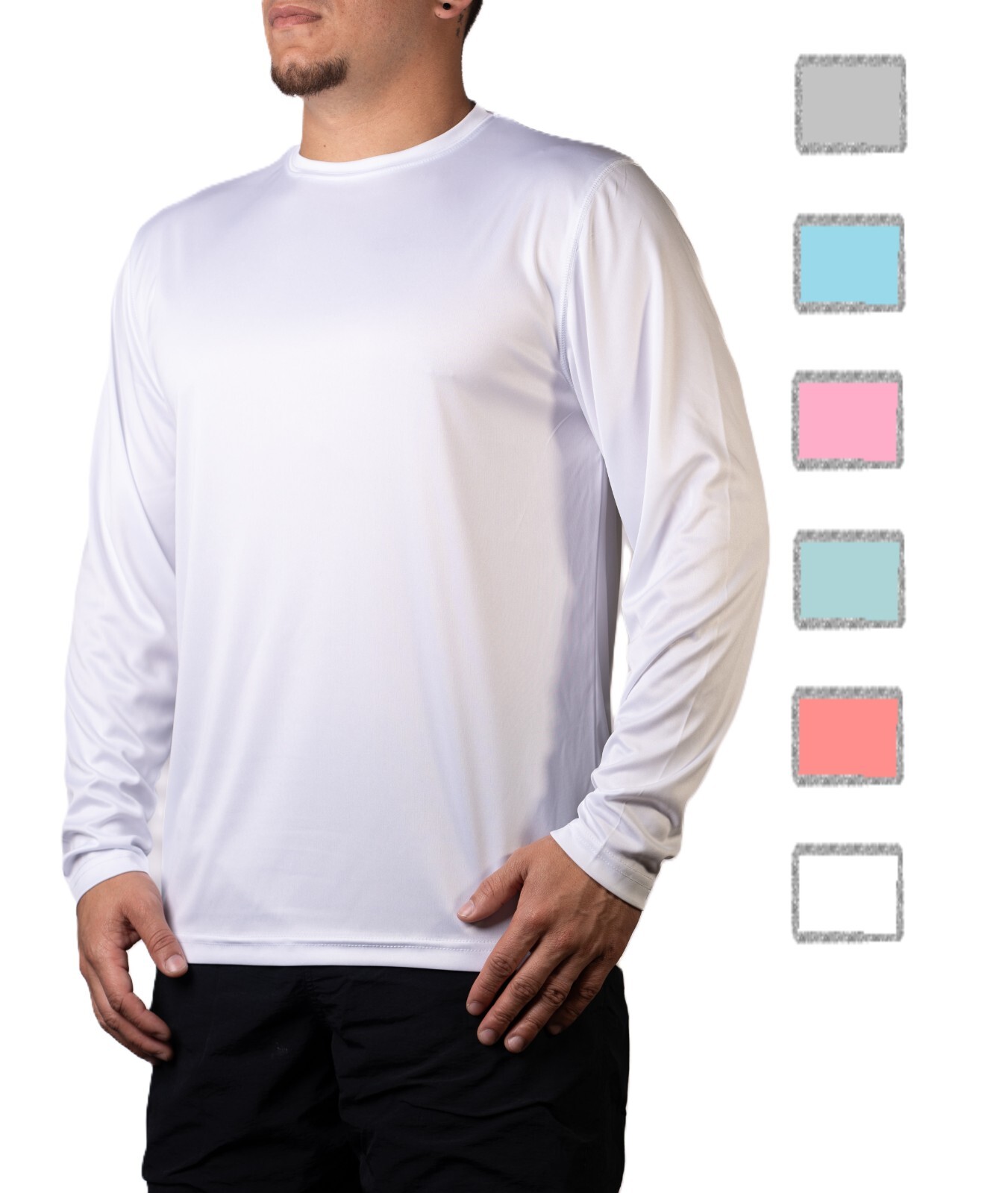 Men’s Rash Guard Sun Protection UV SPF UPF 50+ Long Sleeve Performance Shirt