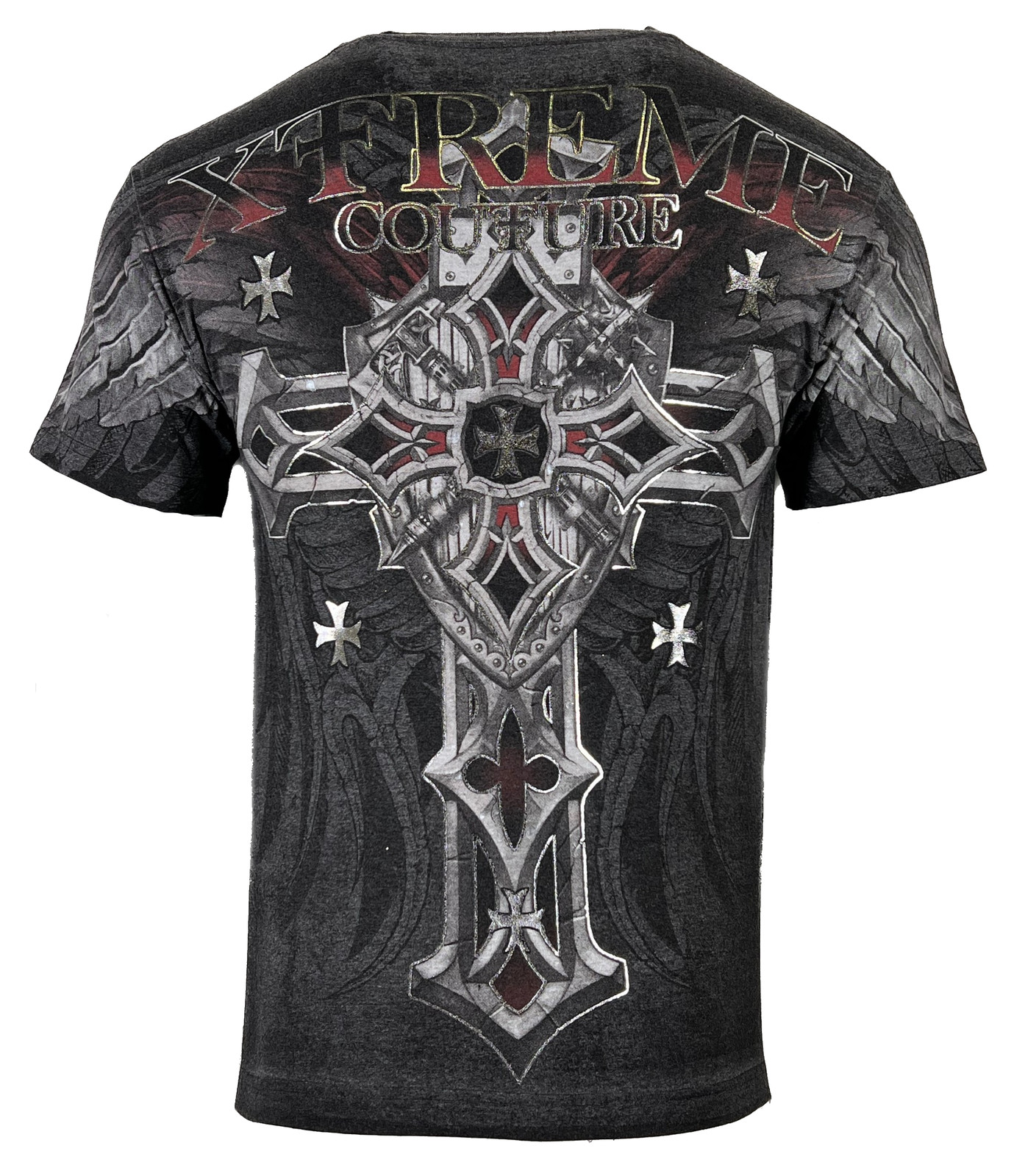 Xtreme Couture By Affliction Men’s T-Shirt Battledome Biker Cross