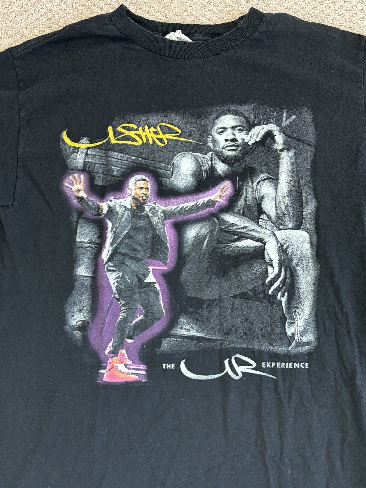 Usher The UR Experience 2014 Tour Black 2-sided Graphic T-Shirt Men’s M