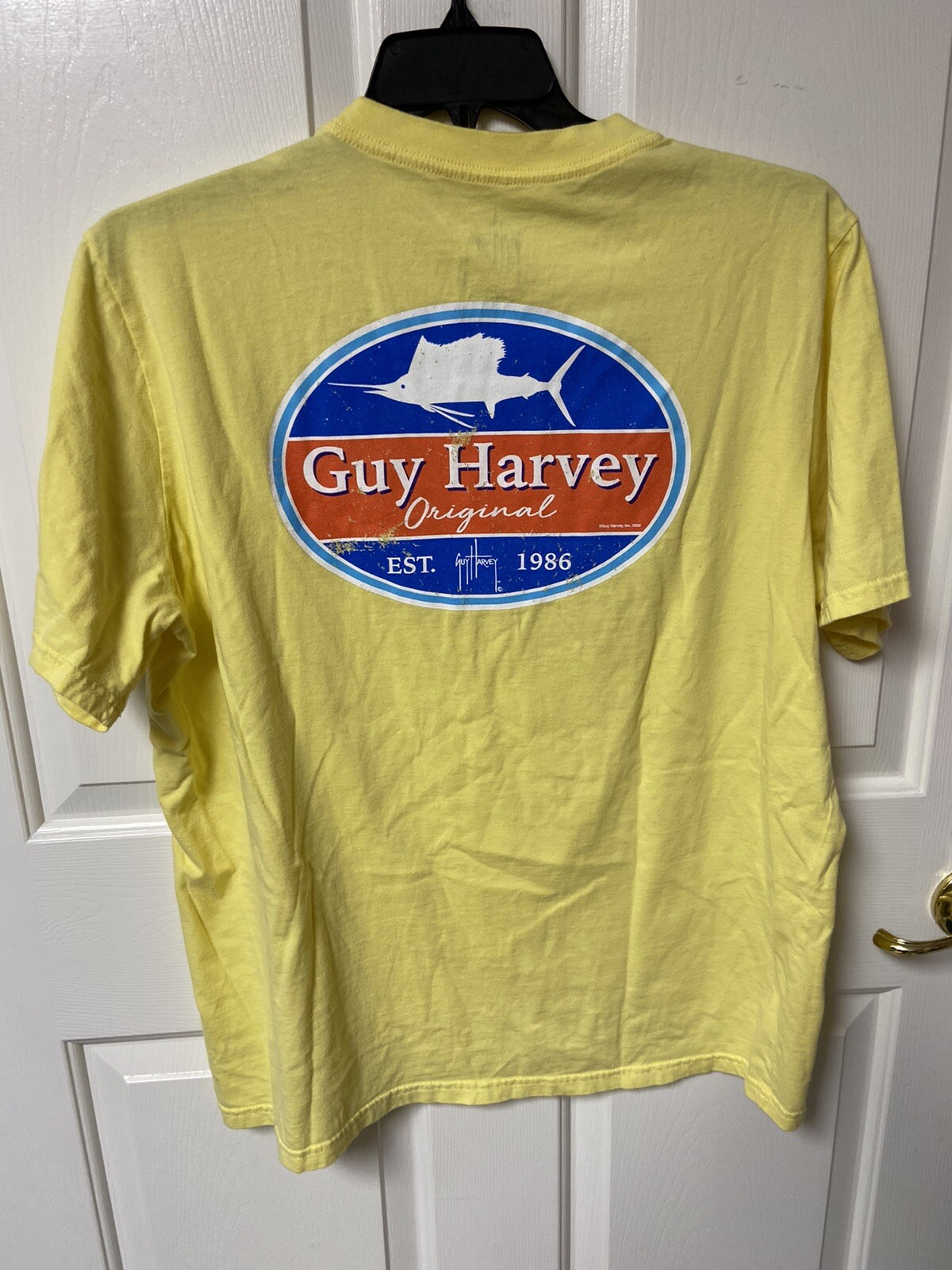 Guy Harvey Shirt Adult Extra Large Yellow Fishing Fisherman Outdoors