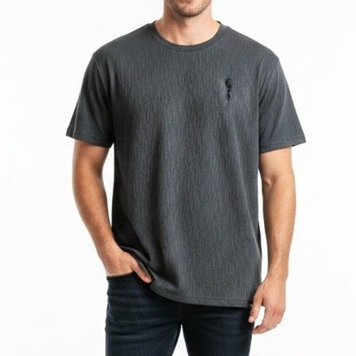 Brooklyn Cloth Shirt XL Embroidery Slub texture Charcoal Minimalist Earthcore