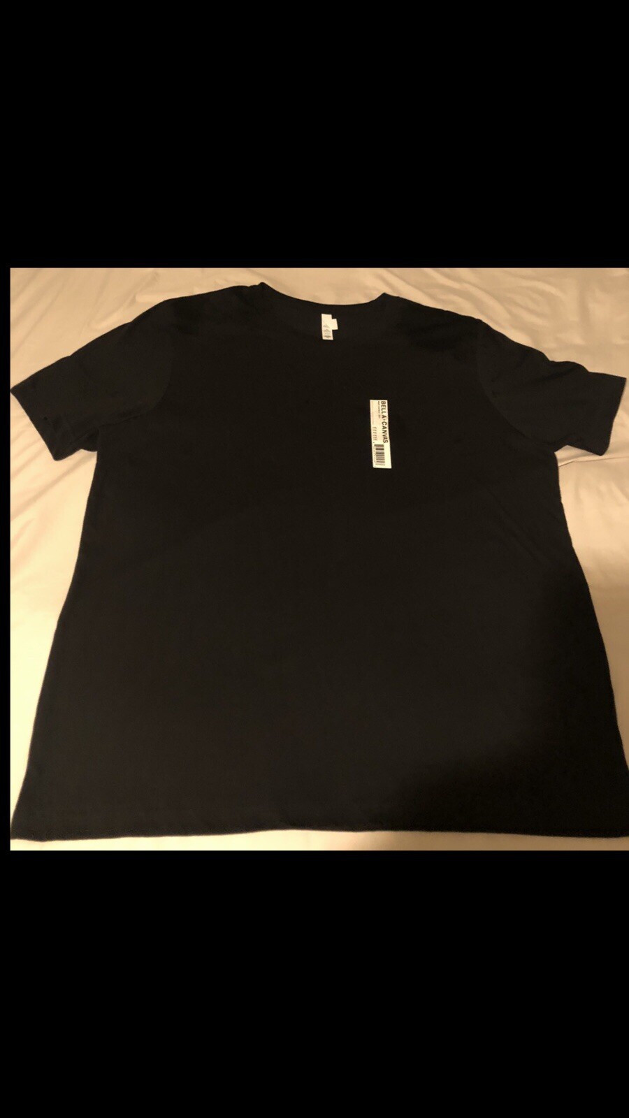 Bella Canvas Adult 2XL Black Cotton Jersey Short Sleeve Crew Neck T-Shirt New