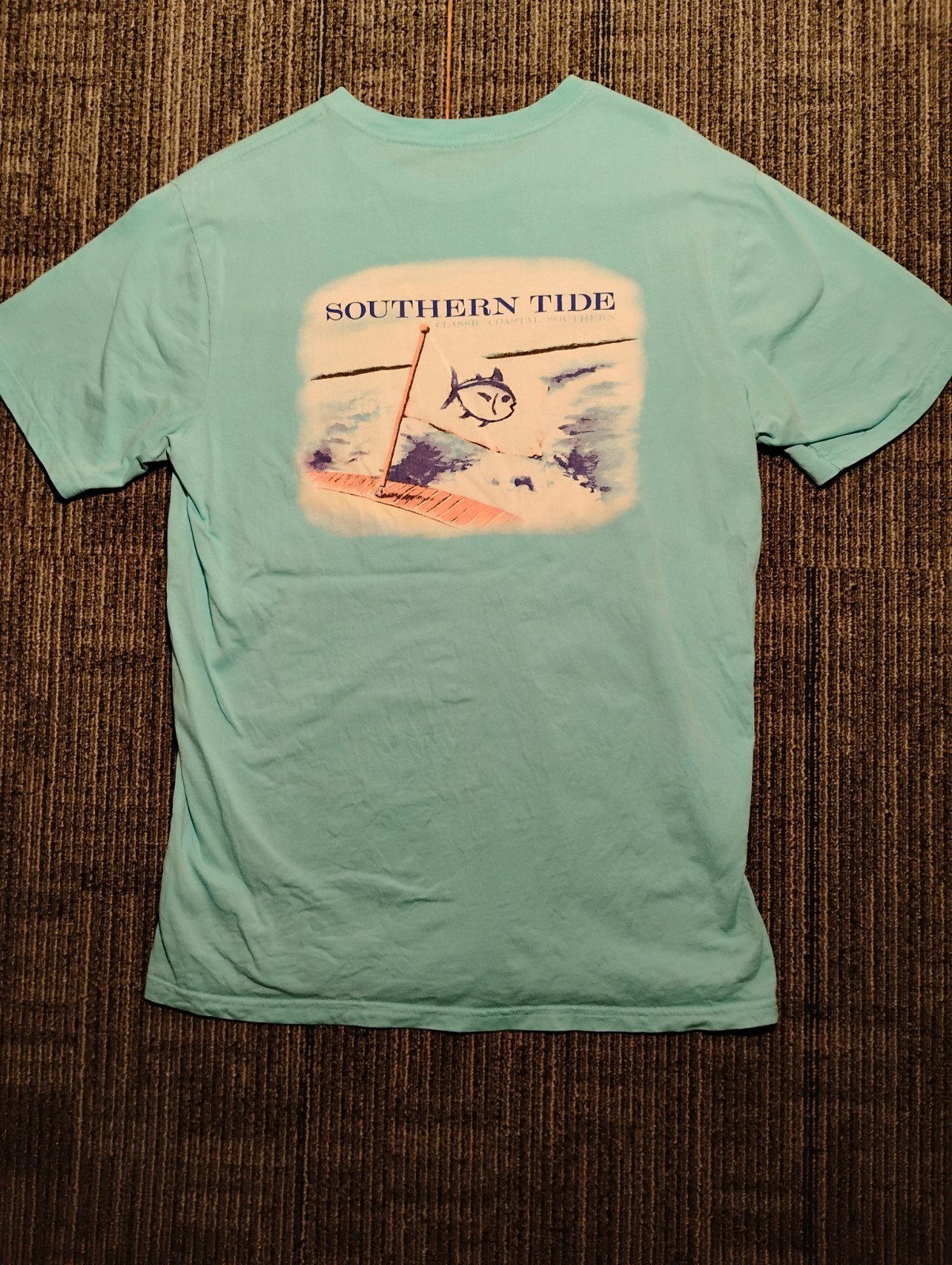 Southern Tide Men’s Medium Pocket T-Shirt 100% Cotton Short Sleeve Outdoor