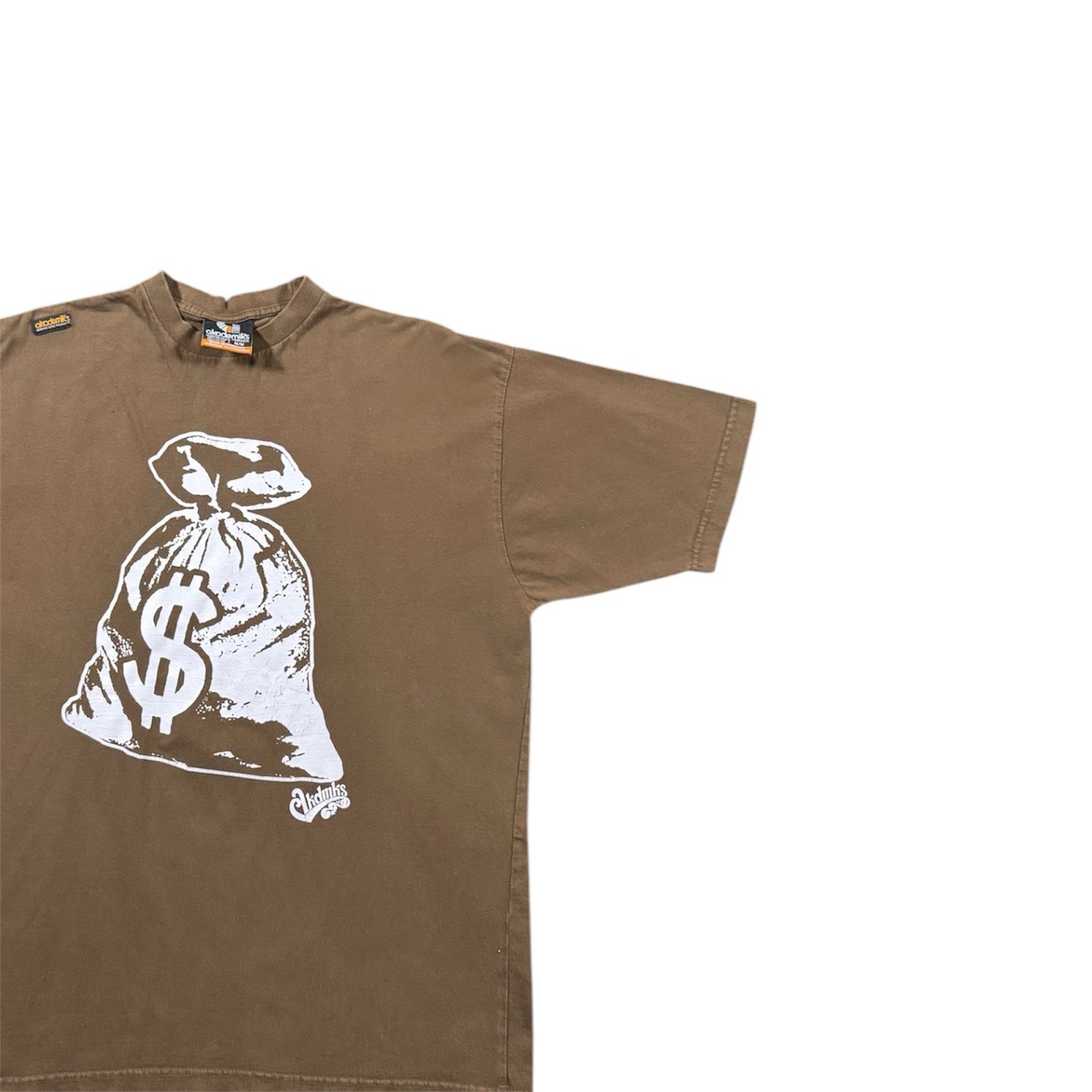 Vintage Y2K Baggy Akademiks Money Bag Dollar T Shirt Size Medium
