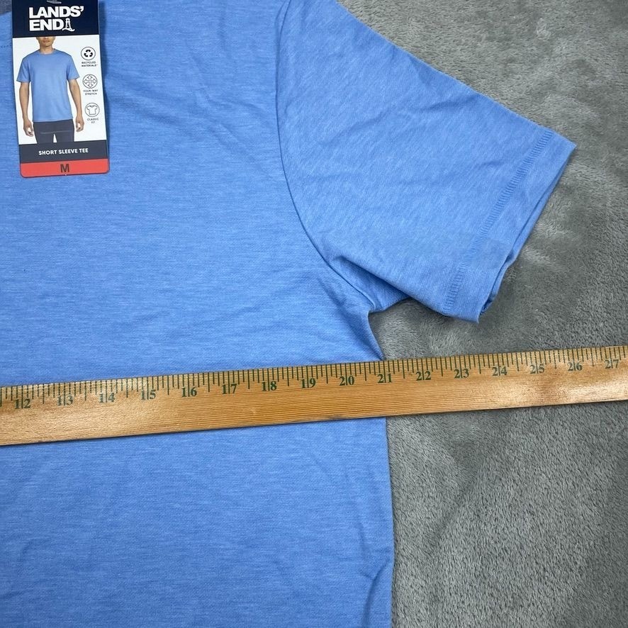 Lands End Mens Classic Fit Short Sleeve Tee Blue M a0106