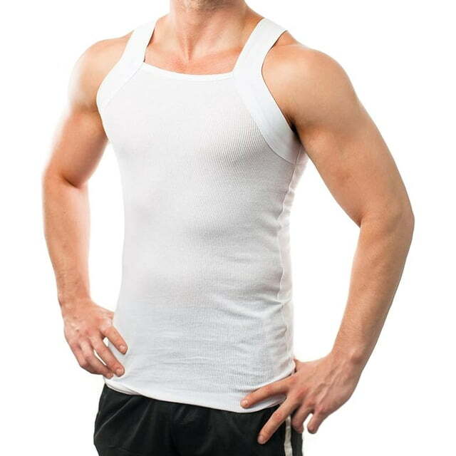 Different Touch Men’s G-unit Tank Tops Square Cut Muscle Rib A-Shirts