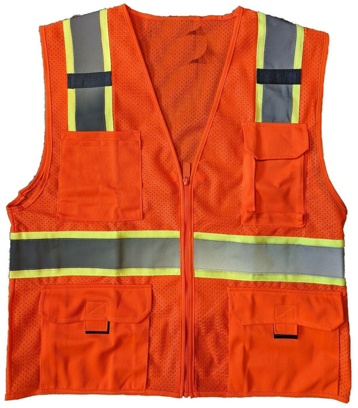 Safety Work Vest T Shirt Long Sleeve Short ANSI High Visibility Reflective Tape