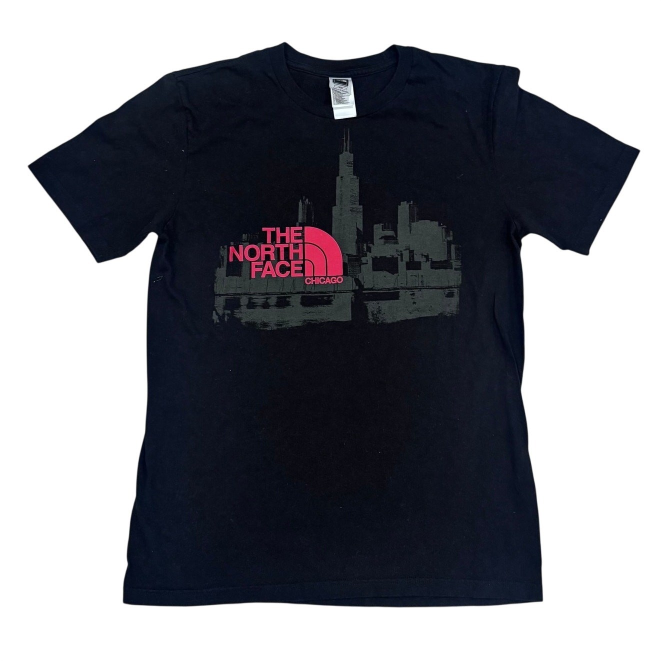 The North Face Chicago Skyline Half Dome Graphic Tee Men M Black Cotton
