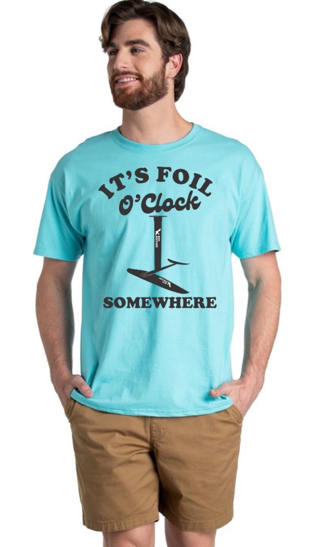 It’s Foil O’clock Kitesurfing T Shirt Foiling Wingfoil Tee SUP Board Gifts