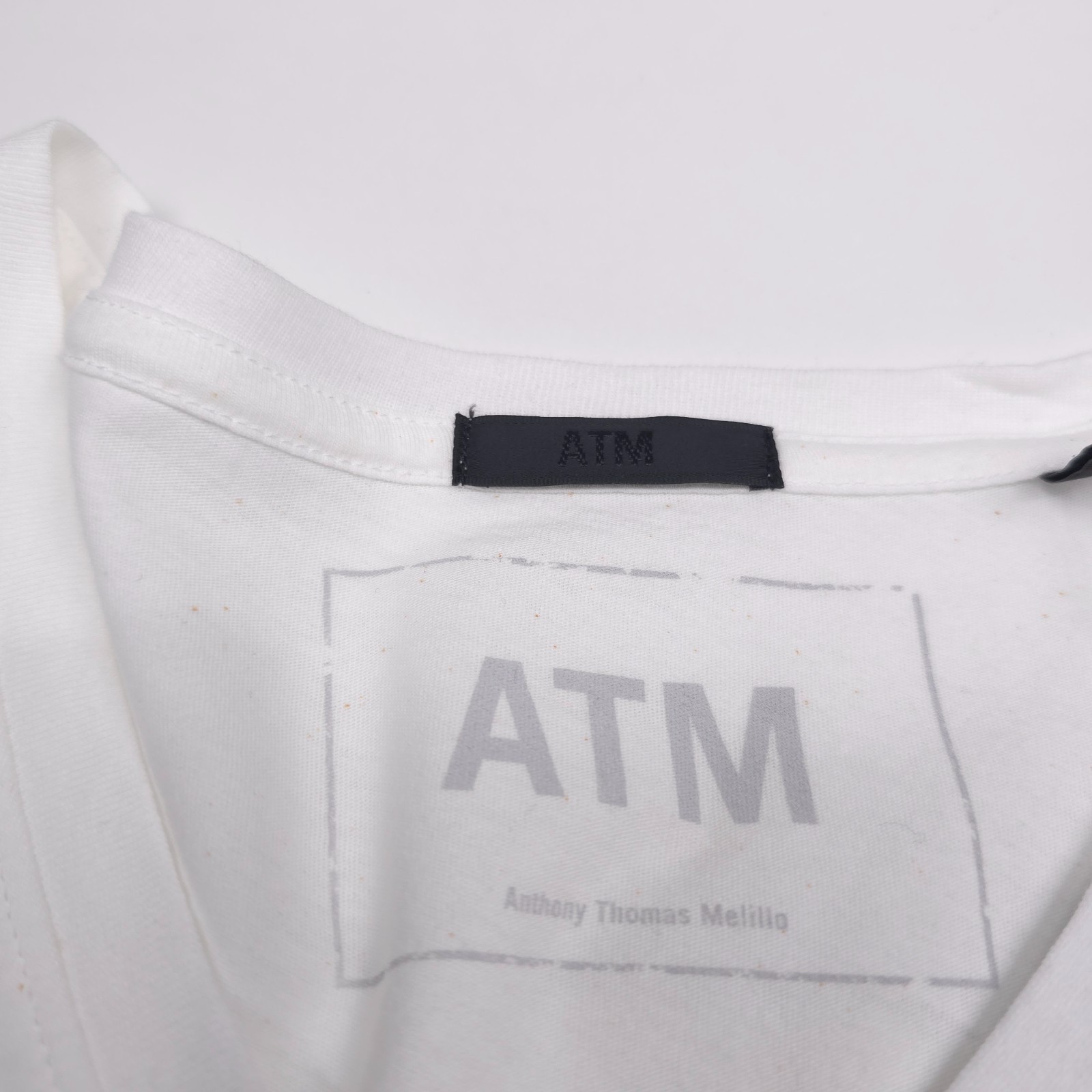 ATM Classic Jersey V-Neck T-Shirt Mens Size XL Solid White Tee AM4061-GAB