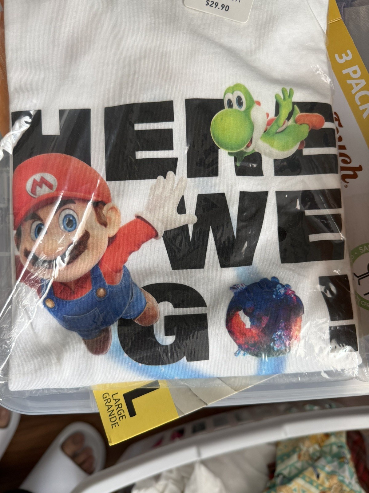The Super Mario Galaxy Movie UNIQLO UT Gtaphic T-Shirt 00 WHITE medium m yoshi
