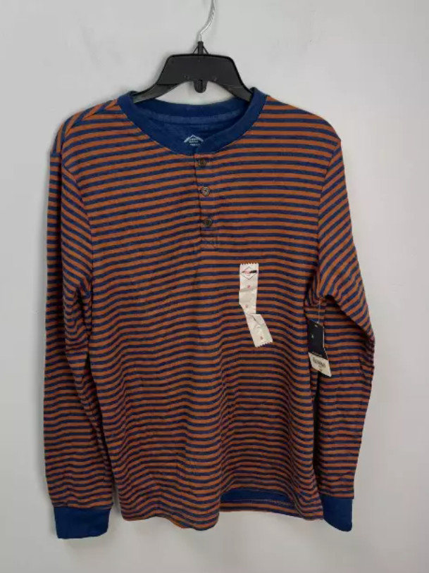St. John’s Bay Super Soft Long Sleeve Striped Men’s Henley Shirt